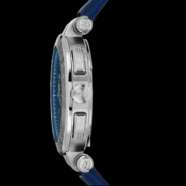 Versace Men's Quartz Swiss Made Blue Leather
Strap VE1D01220
