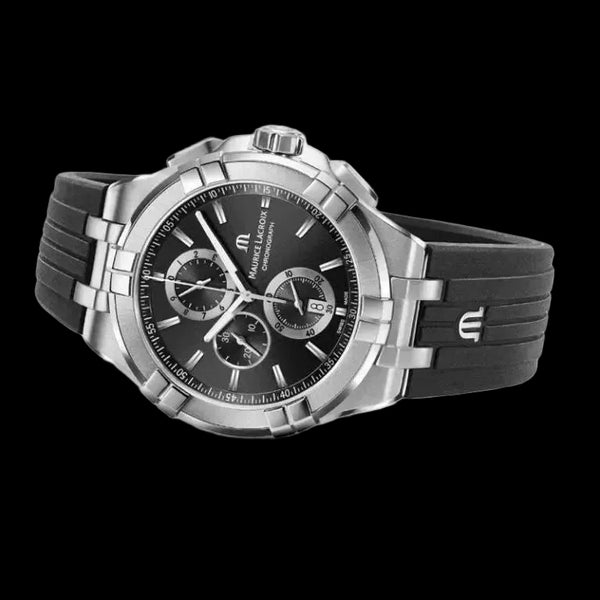 Maurice Lacroix Men’s Quartz Swiss Made Black Silicone Strap  AI1018-SS001-330-2