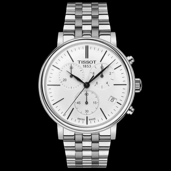 Tissot Carson Premium Stainless Steel Chronograph Quartz Watch for Men's - T.122.417.11.033.00