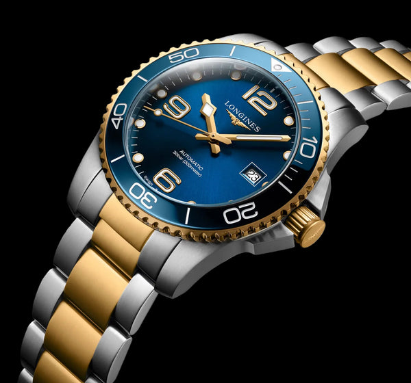 Longines HydroConquest Stainless Steel ceramic bezel, Automatic Watch for Gents - L3.781.3.96.7