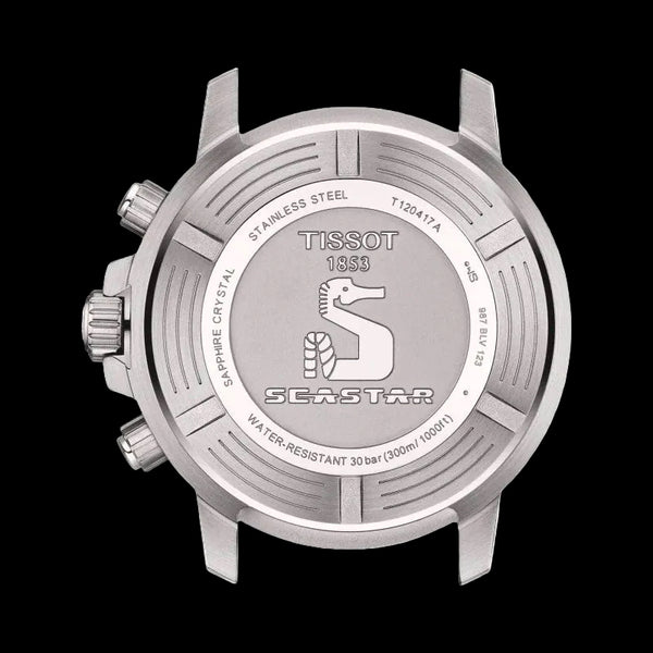 TISSOT Men’s Quartz Swiss Made Black Silicone Strap Cronograph T120.417.17.421.00