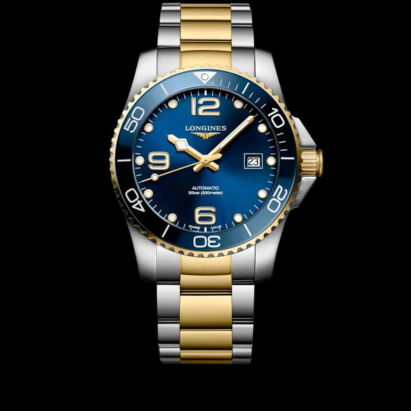 Longines HydroConquest Stainless Steel ceramic bezel, Automatic Watch for Gents - L3.781.3.96.7