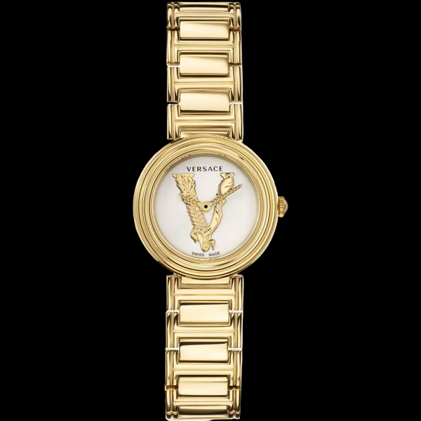 Versace Women's Quartz Swiss Made Gold Stainless Steel Watch VET300221