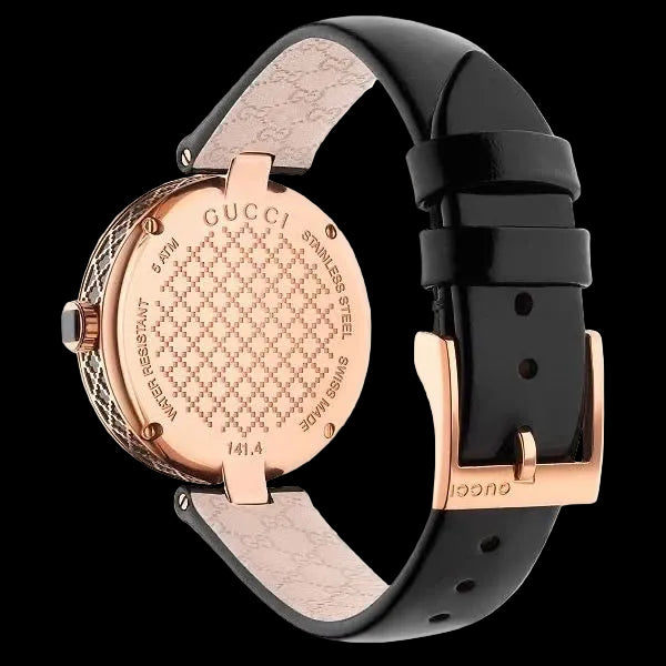 Gucci Diamantissima Black 
Quartz Watch for Ladies - YA141401