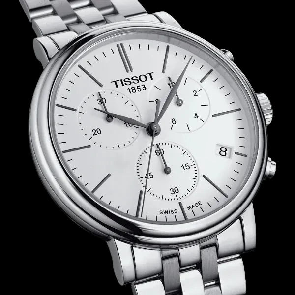 Tissot Carson Premium Stainless Steel Chronograph Quartz Watch for Men's - T.122.417.11.033.00