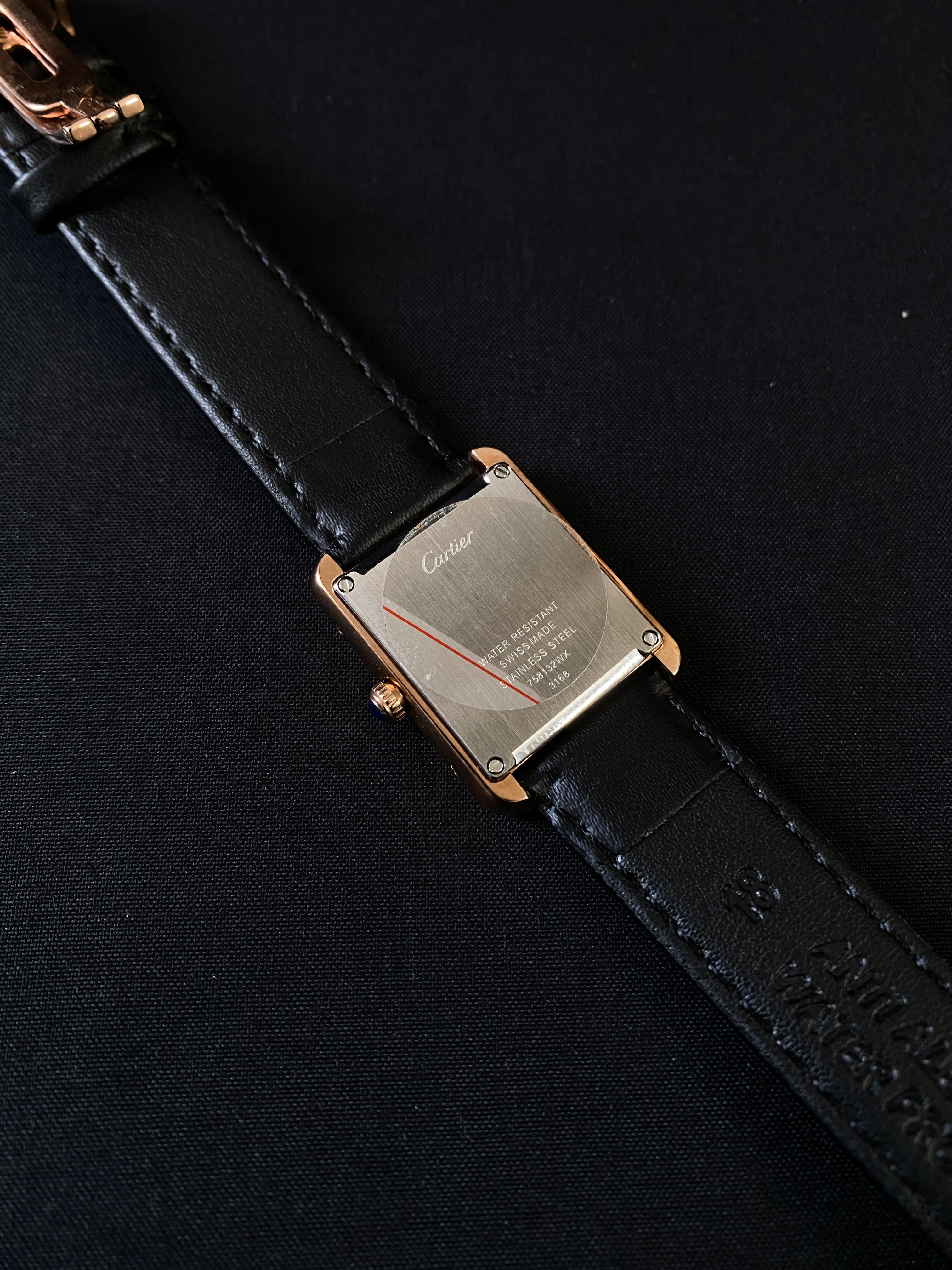Cartier tank small size diamond cut