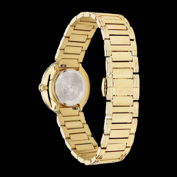 Versace Women's Quartz Swiss Made Gold Stainless Steel Watch VET300221