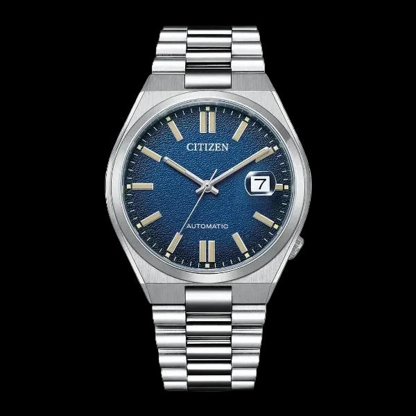 Citizen Tsuyosa Silver Stainless Steel Blue Dial Automatic Watch for Gents - NJO151-88L