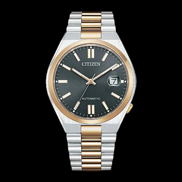 Citizen Tsuyosa Two-tone Stainless Steel Black Dial Automatic Watch for Gents - NJO154-80H
