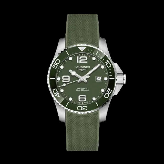 Longines HydroConquest Rubber Strap  Ceramic bezel Automatic Watch for Gents - L3.781.4.06.6