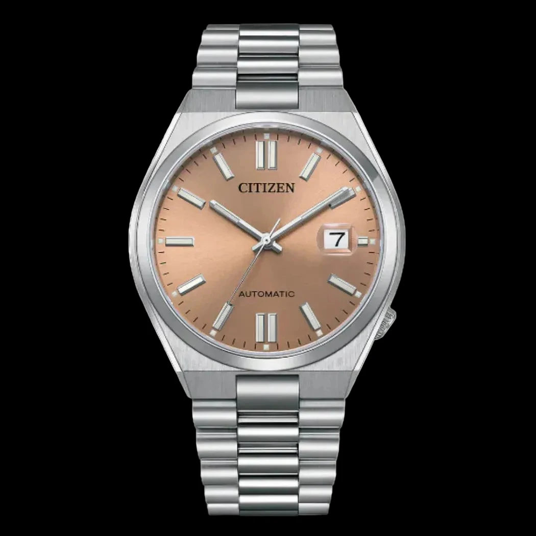 Citizen Tsuyosa Silver Stainless Steel Warm Sand Dial Automatic Watch for Gents - NJO158-89Y